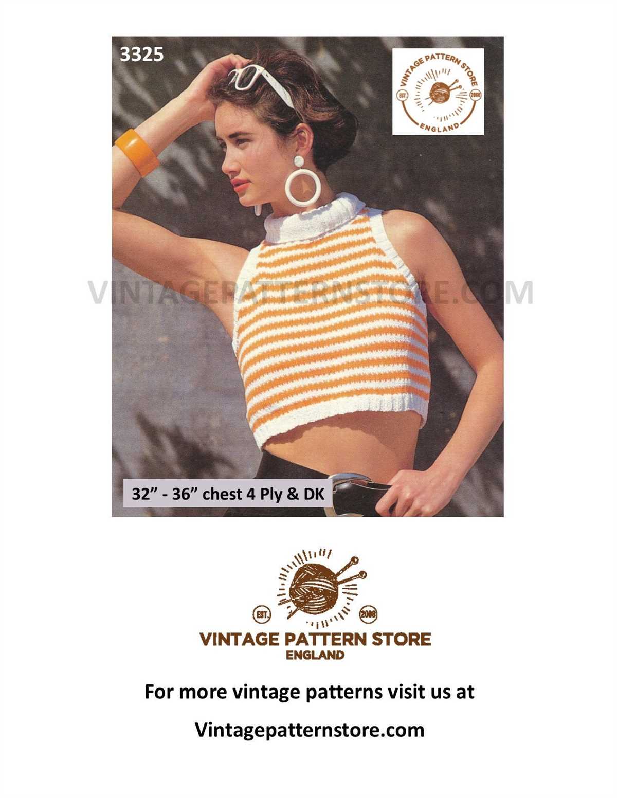 Free ladies sleeveless jumper knitting pattern