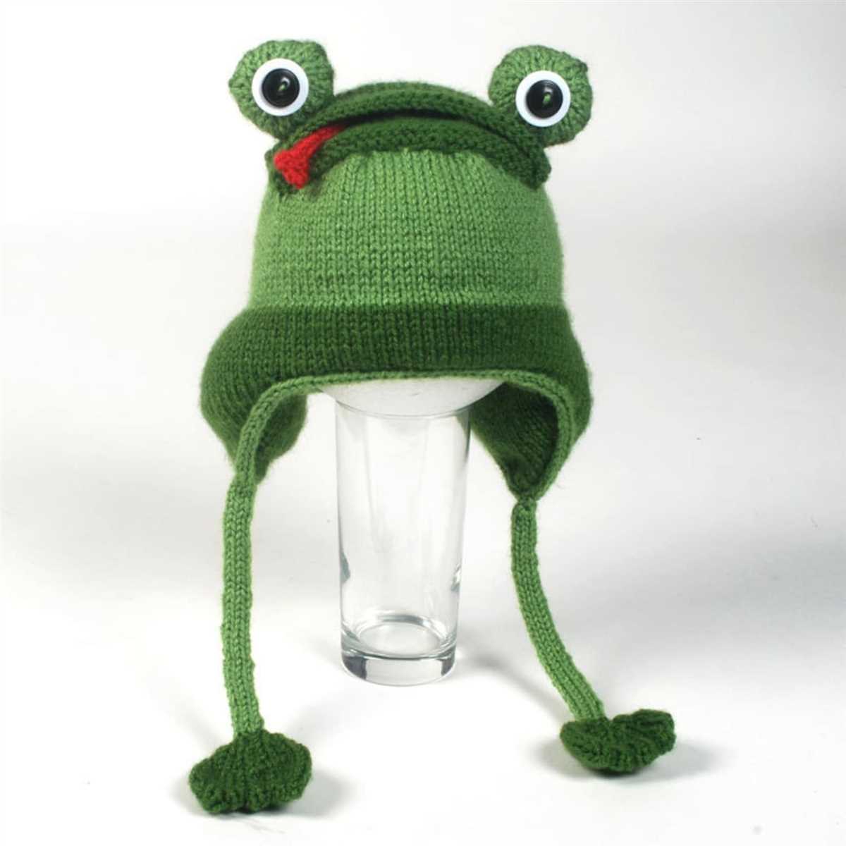 Frog hat knitting pattern free