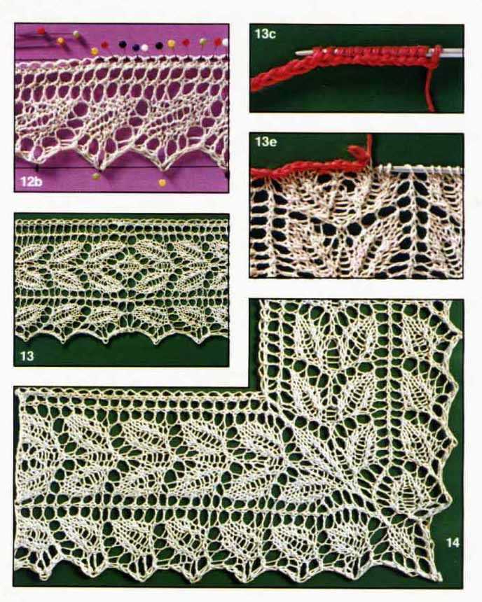 Garter lace knitting pattern