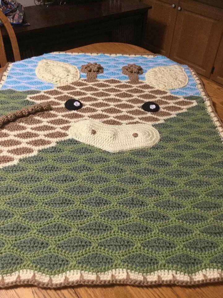 Giraffe blanket knitting pattern