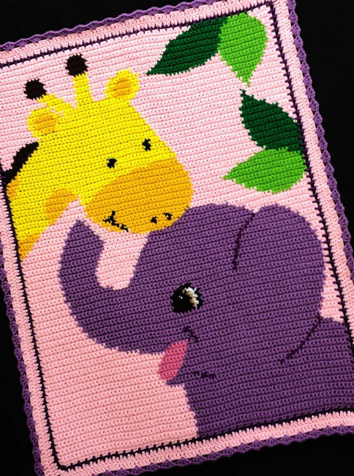 Giraffe blanket knitting pattern