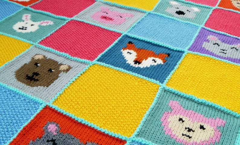Giraffe blanket knitting pattern
