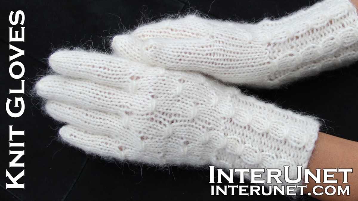 Glove knitting pattern 2 needles