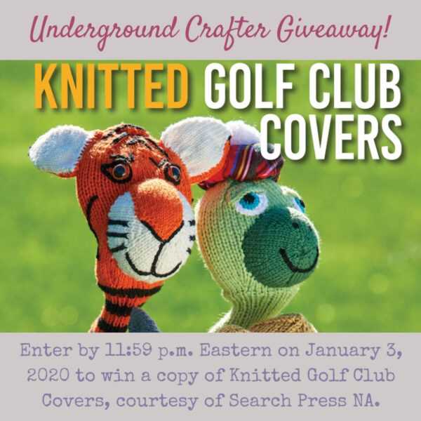 Golf head cover pattern knit