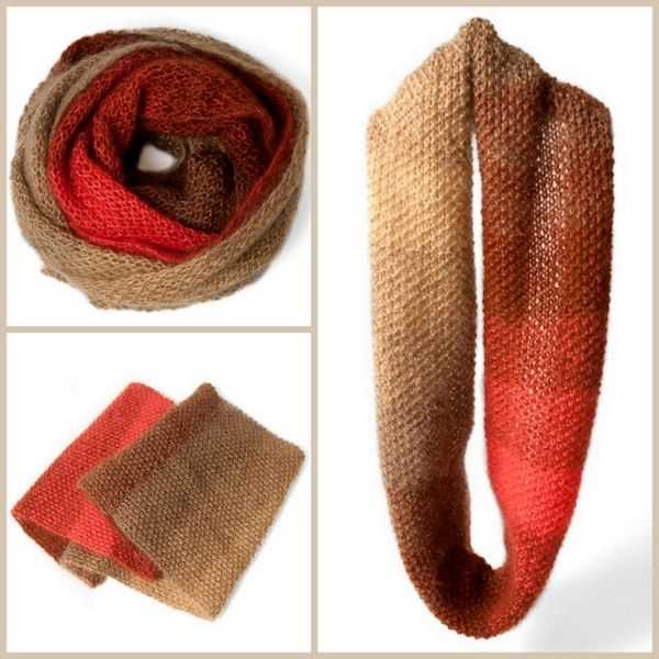 Gradient scarf knitting pattern