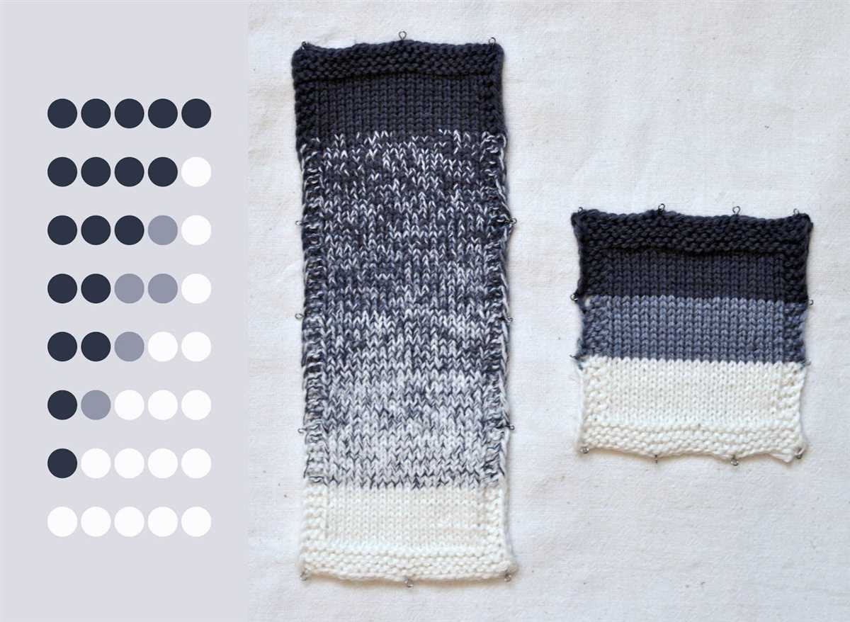 Gradient scarf knitting pattern