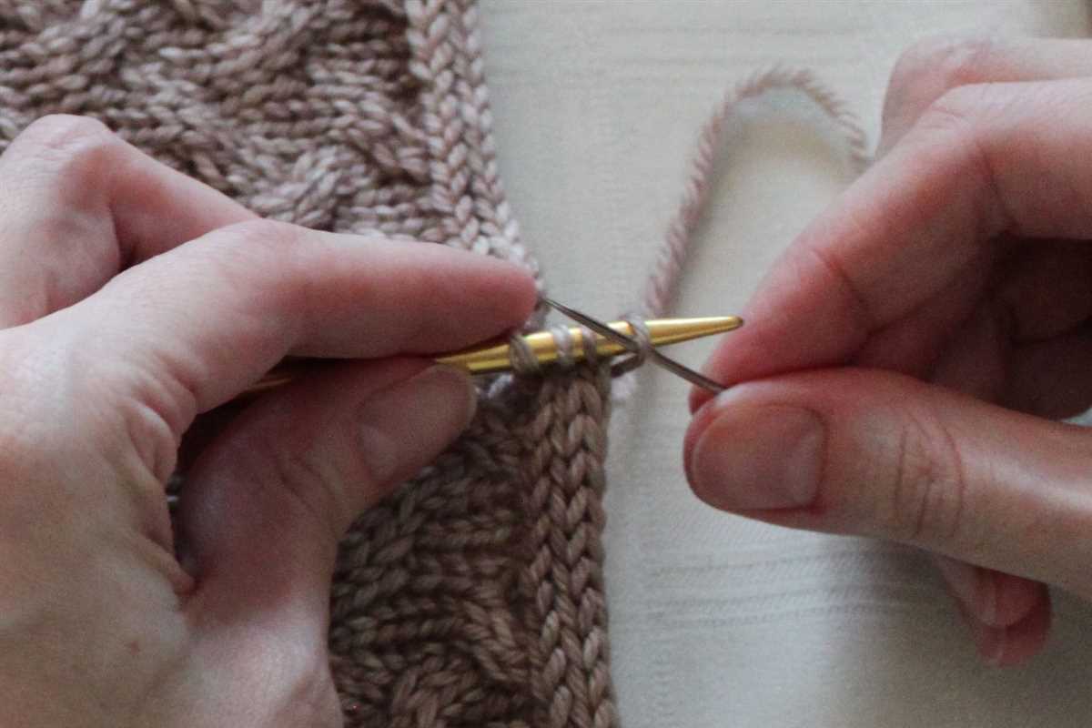 Grafting knitting in pattern