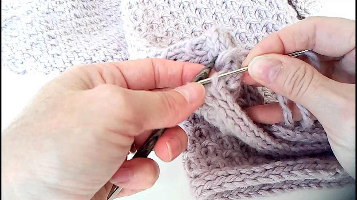 Grafting knitting in pattern