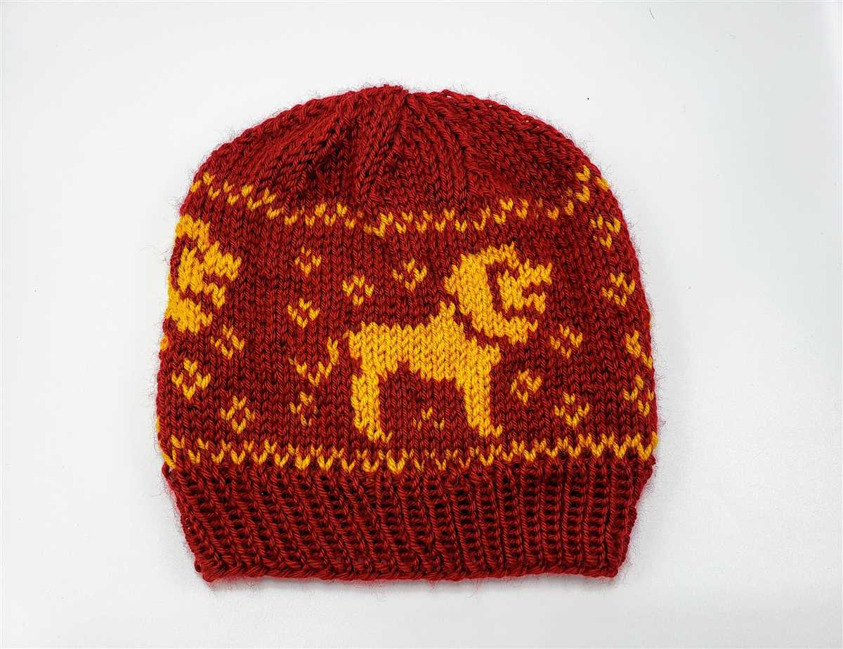 Gryffindor hat knitting pattern