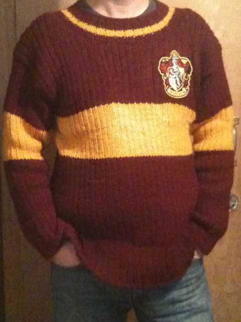 Gryffindor jumper knitting pattern