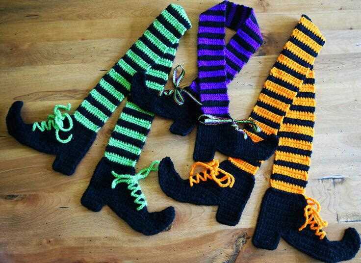 Halloween scarf knitting pattern