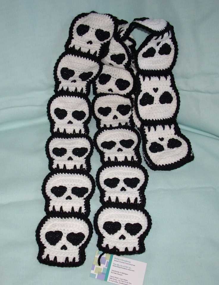 Halloween scarf knitting pattern