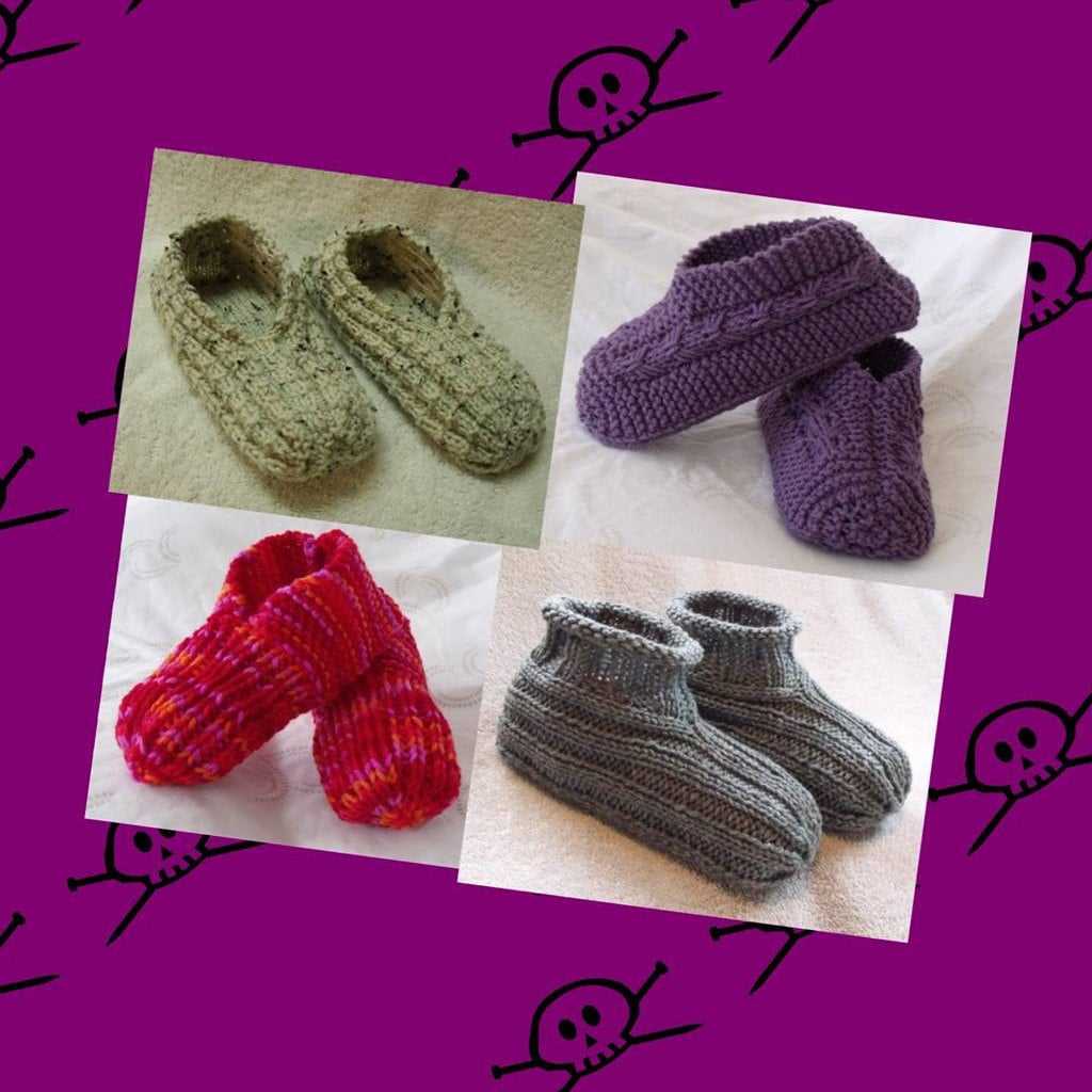 Hand knit slippers pattern