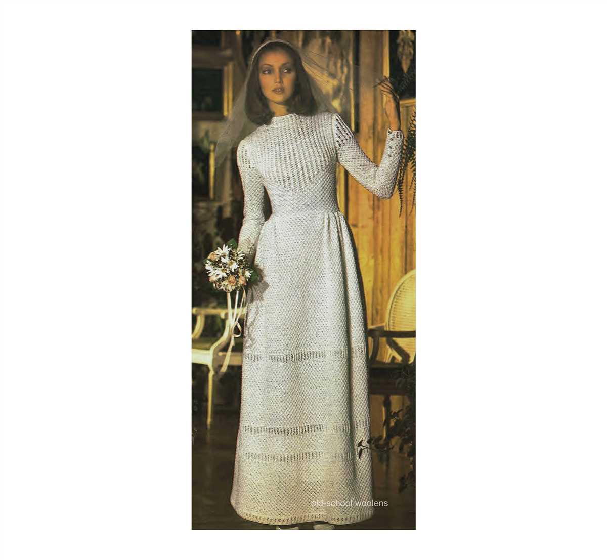 Hand knit wedding dress pattern