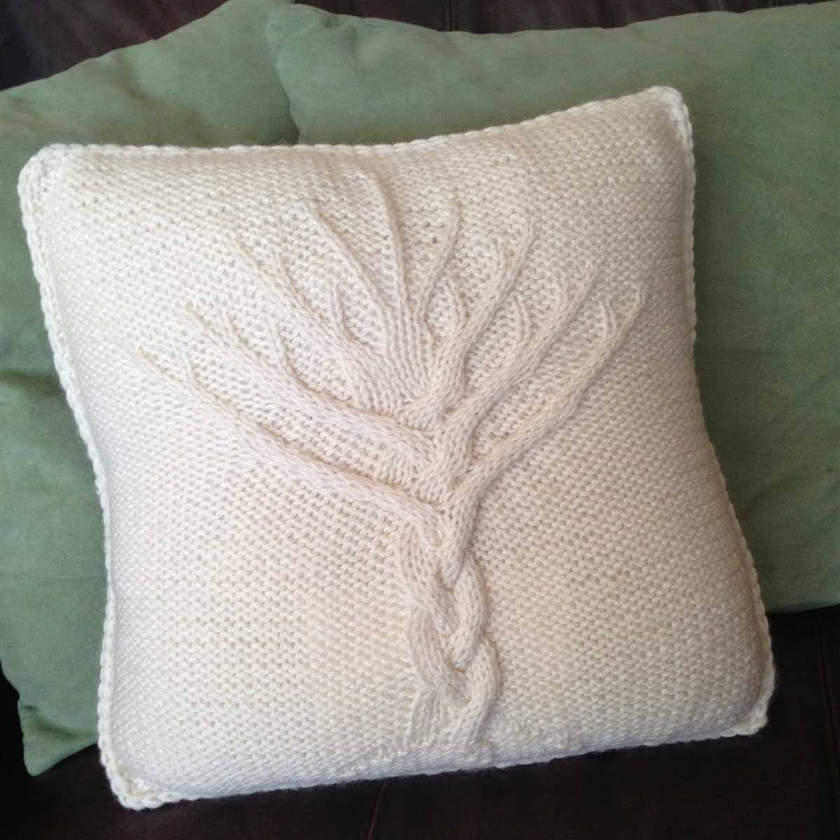 Hand knitted cushion cover patterns free