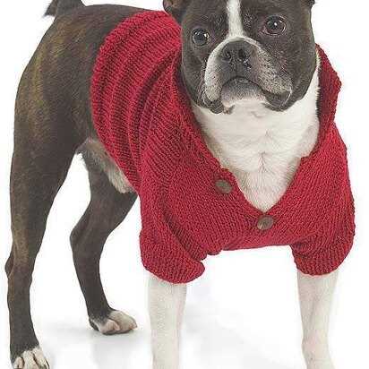 Harness-friendly dog sweater knitting pattern
