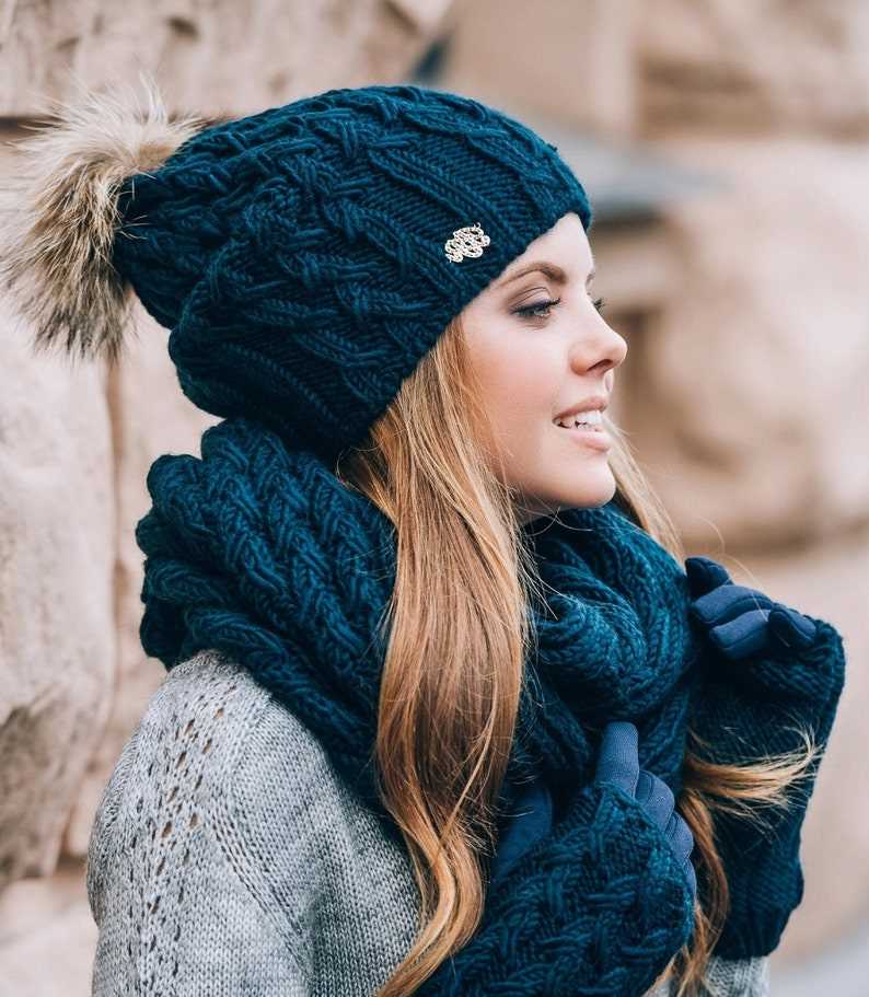 Hat scarf combo knitting pattern