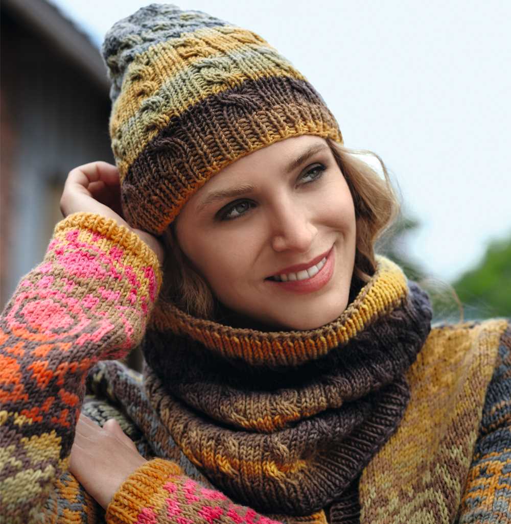 Hat scarf combo knitting pattern