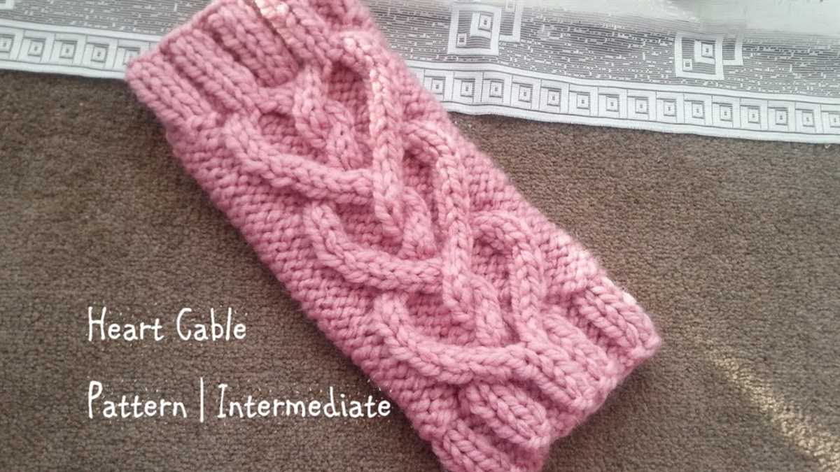Heart cable knit pattern