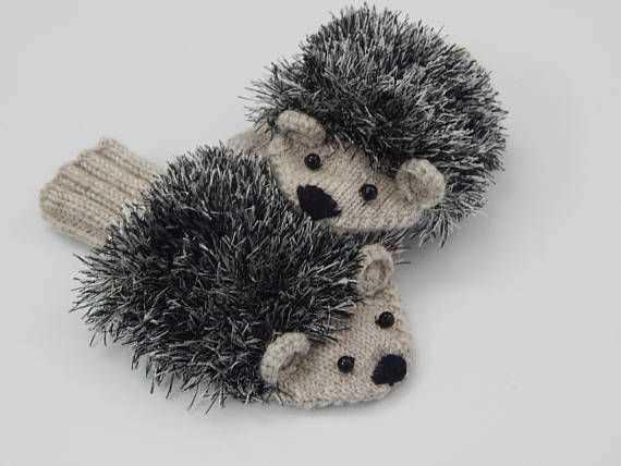 Hedgehog mittens knitting pattern