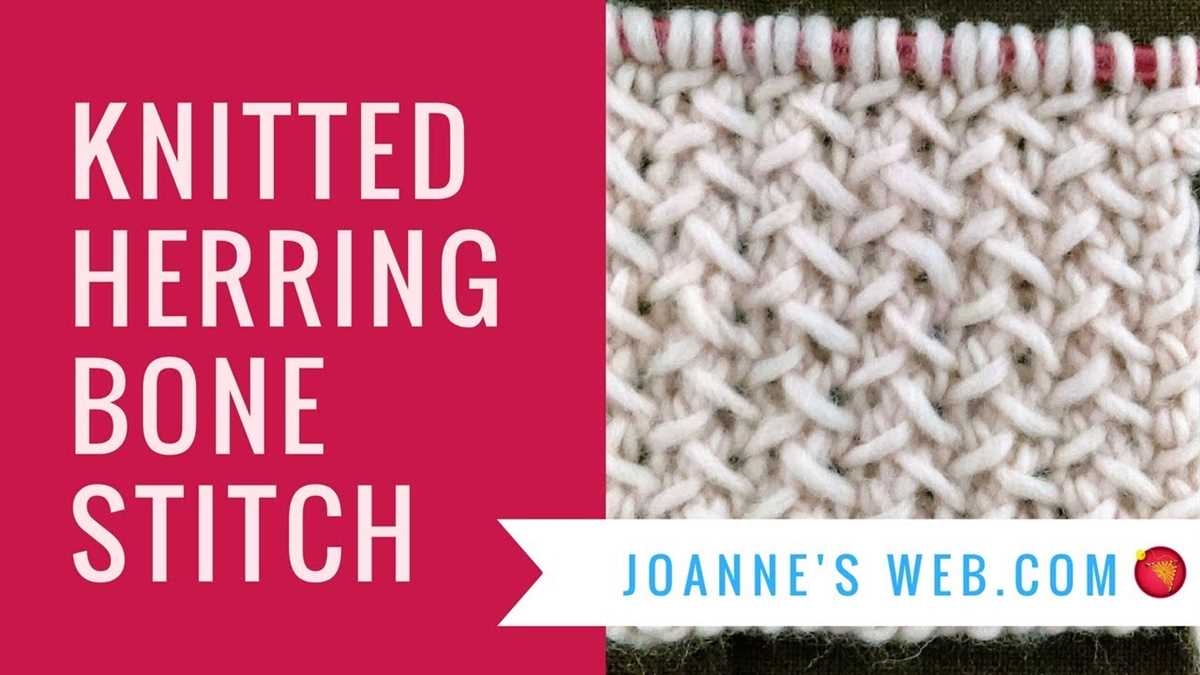 Herringbone stitch knitting pattern