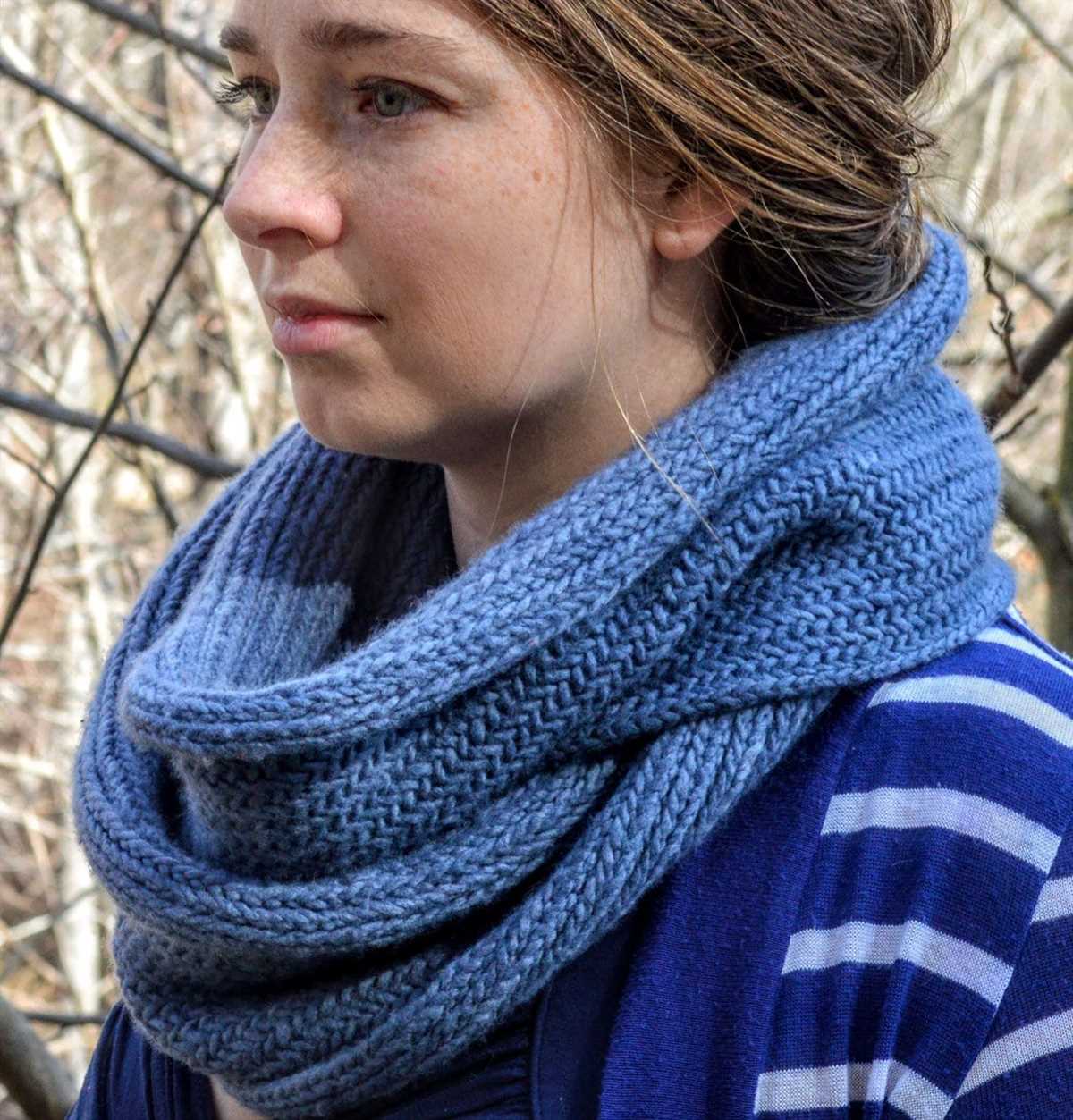 Herringbone knit scarf pattern