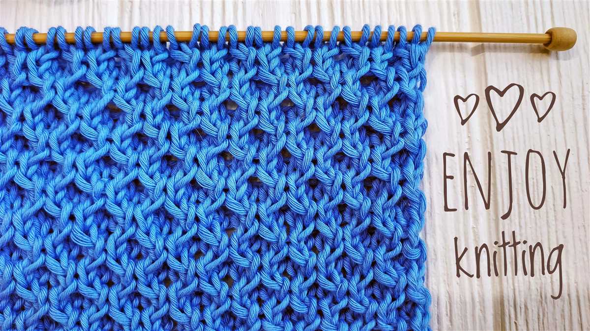 Honeycomb knitting pattern for scarf