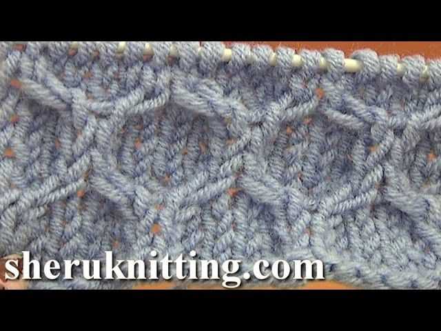 Honeycomb cable knit pattern
