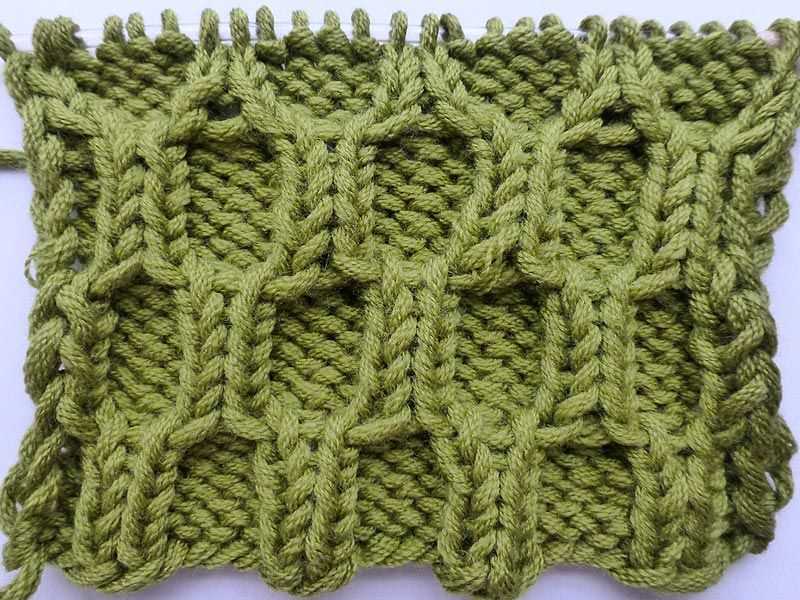 Honeycomb cable knit pattern