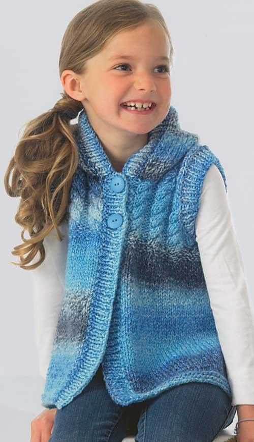 Hooded vest knitting pattern