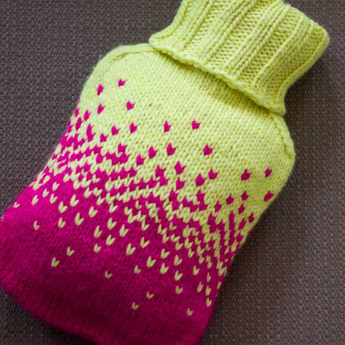 Hot water bottle knitting pattern