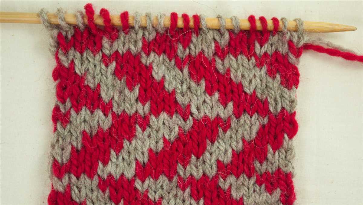 How to knit patterns with two colors