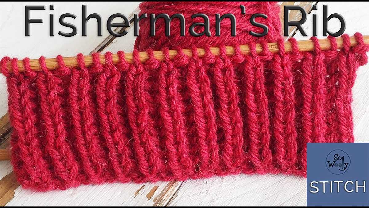 How to knit rib pattern