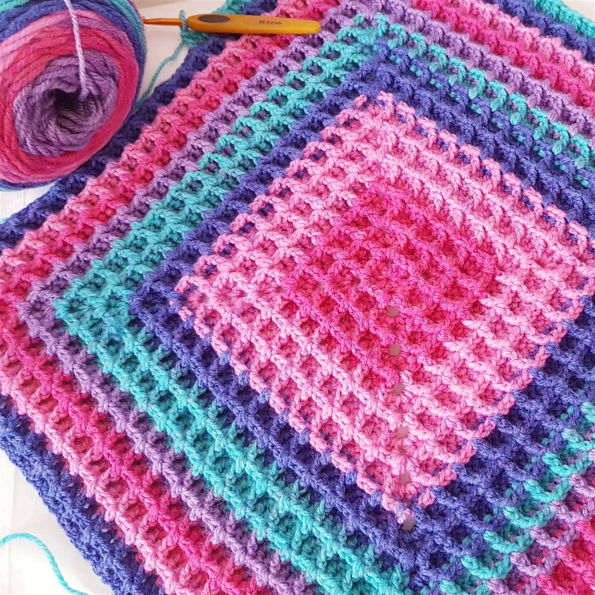 How to knit waffle pattern
