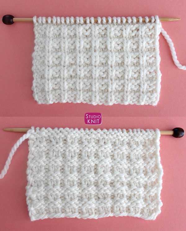 How to knit waffle pattern