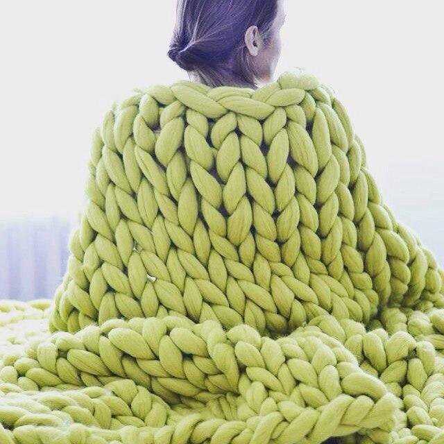 Huge knit blanket pattern