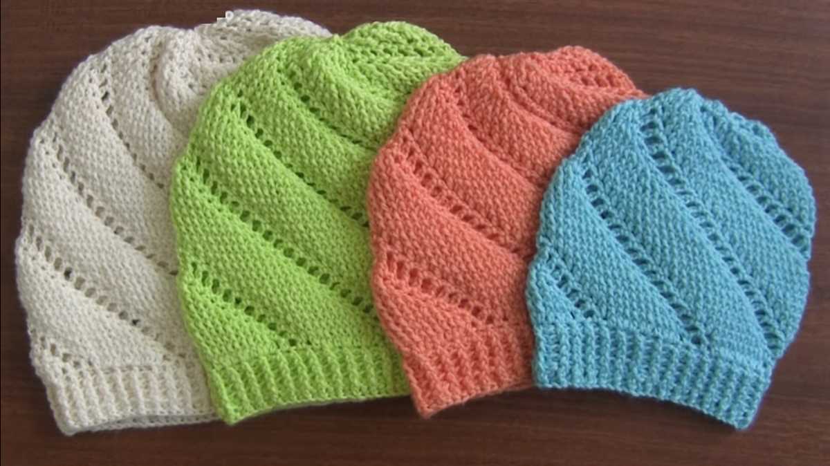 Ice cream swirl hat knitting pattern