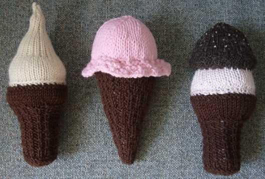 Ice cream swirl hat knitting pattern