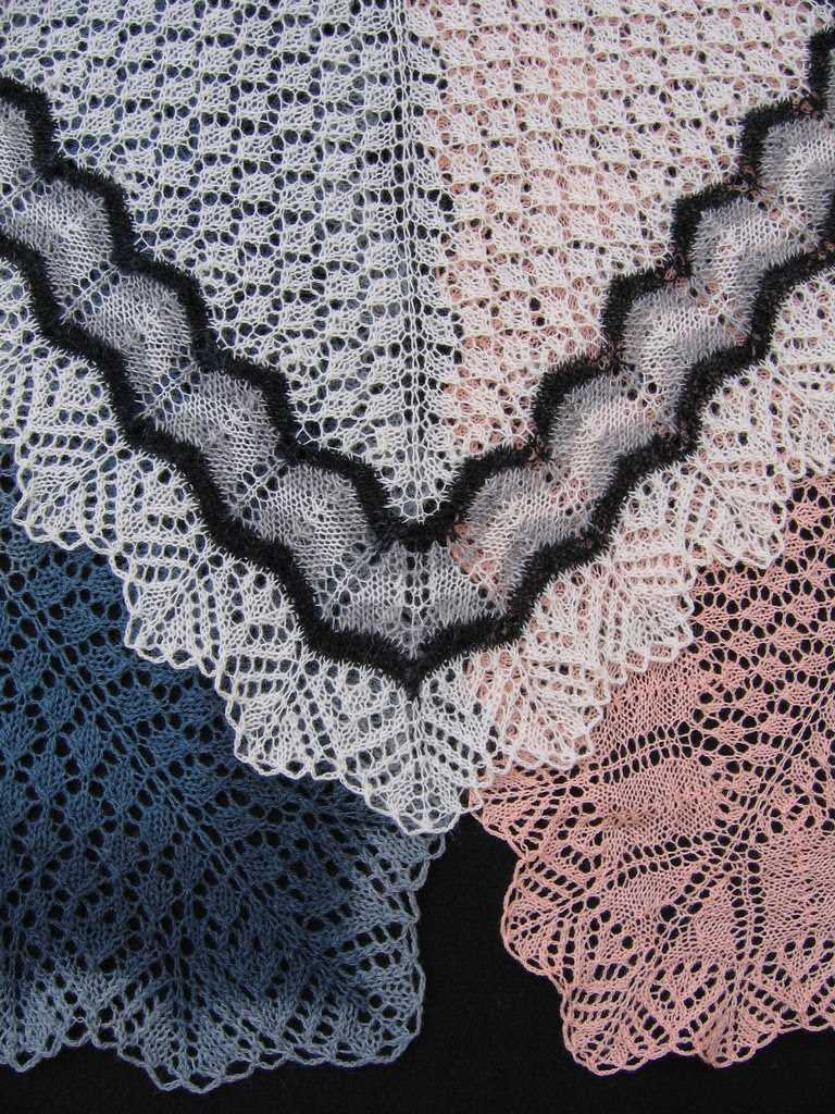 Icelandic shawl knit pattern