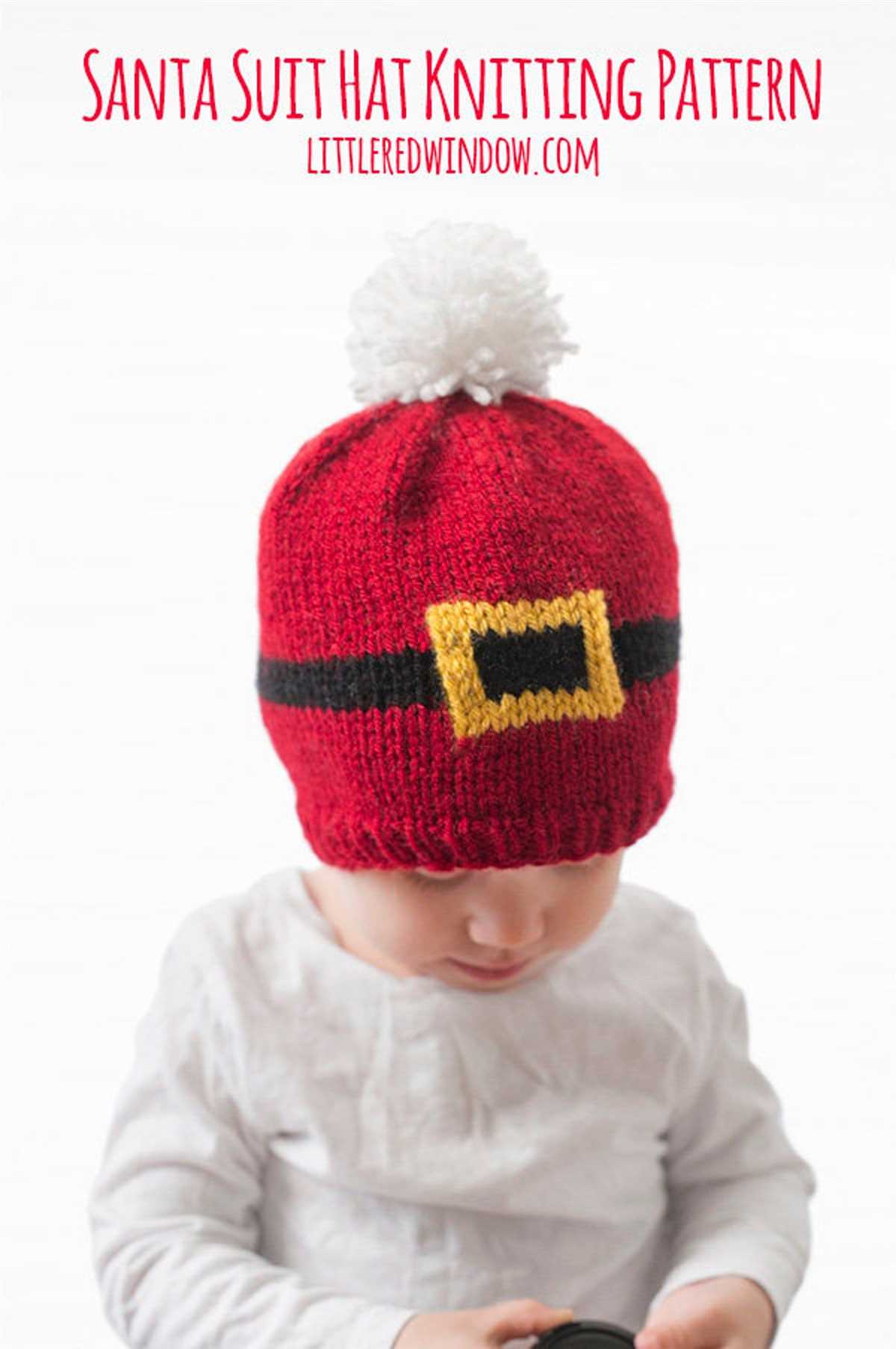 Infant santa hat knitting pattern
