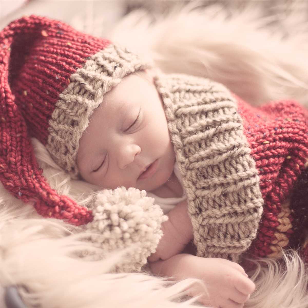 Infant santa hat knitting pattern