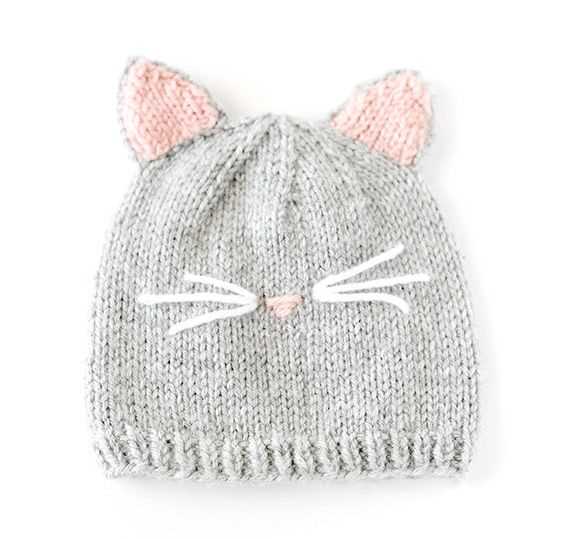 Kitty cat knit hat pattern