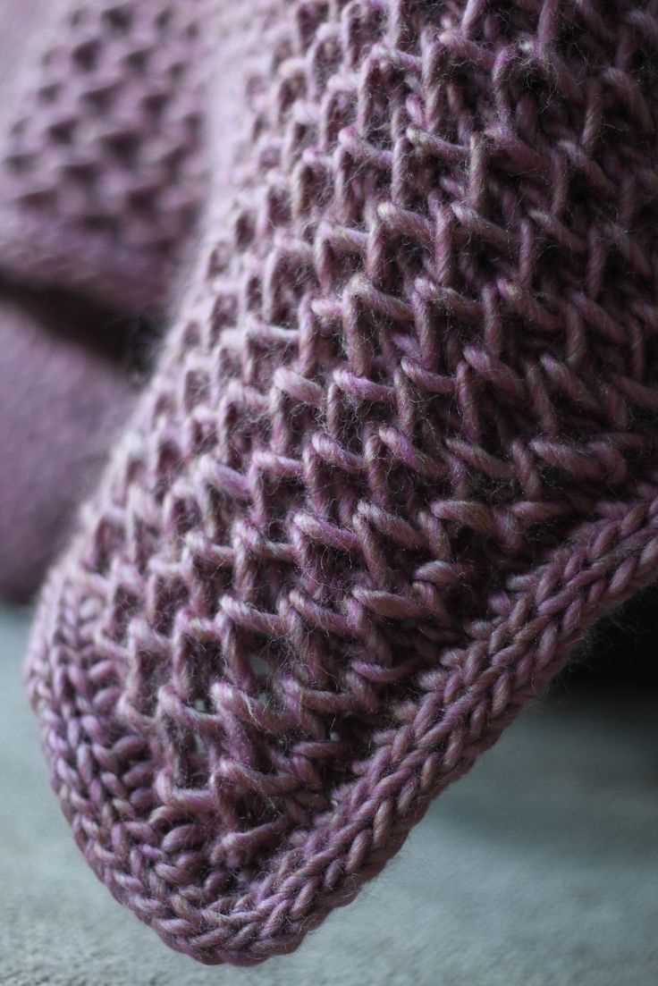 Knit and purl baby blanket pattern