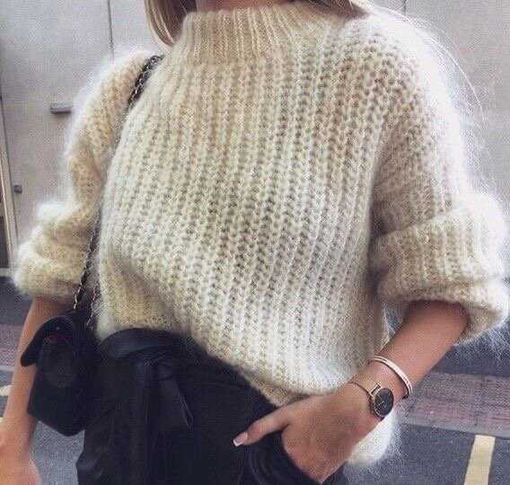 Knit balloon sleeve sweater pattern