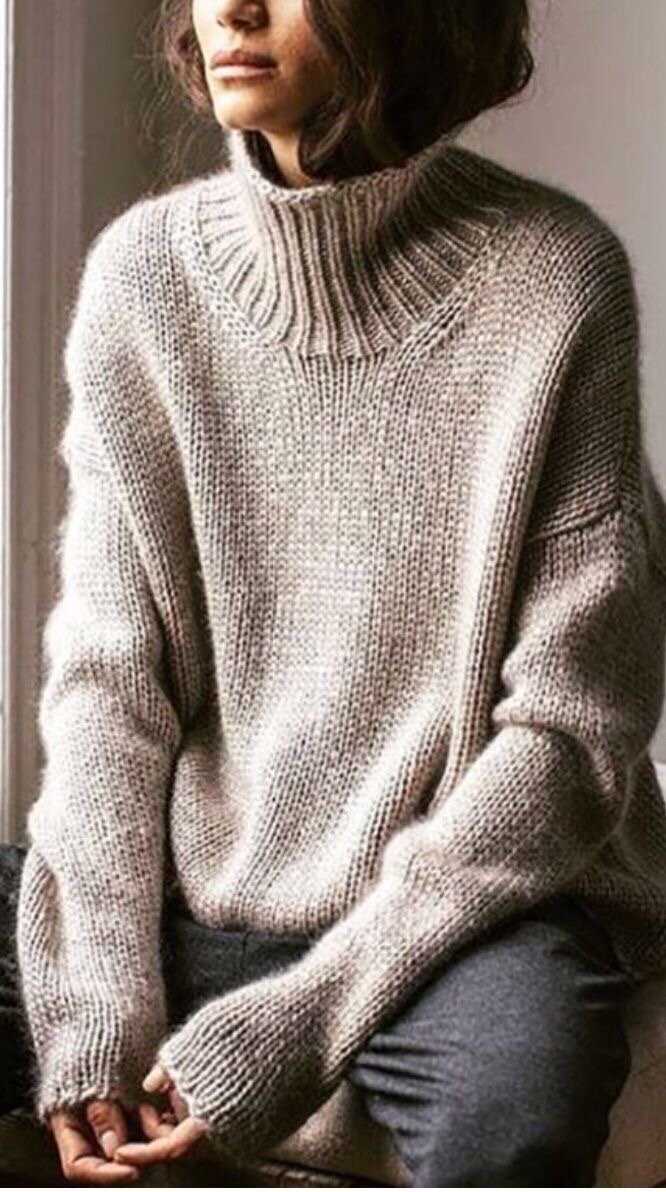 Knit balloon sleeve sweater pattern