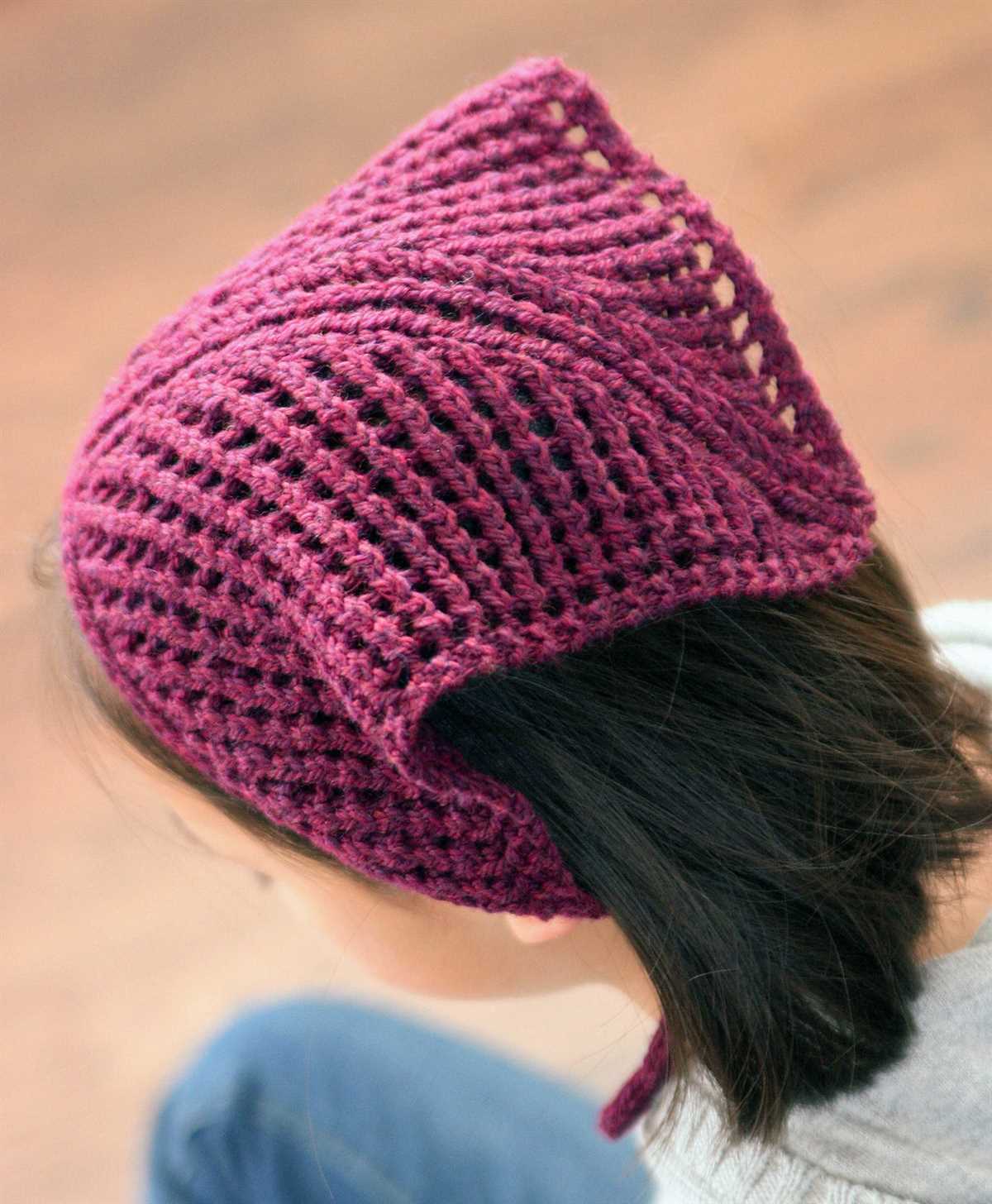 Knit bandana scarf pattern