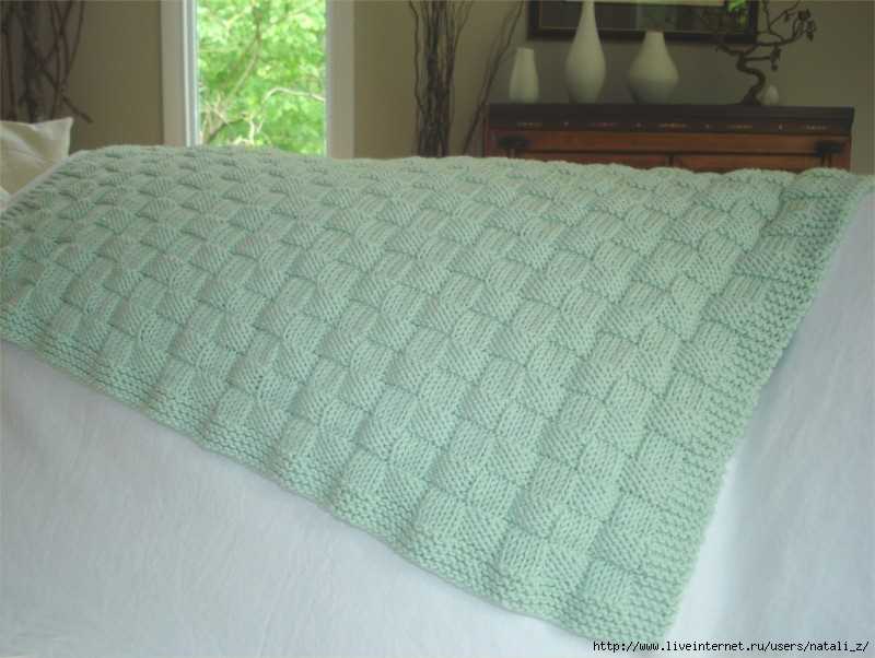 Knit basketweave blanket pattern