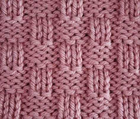 Knit basketweave blanket pattern