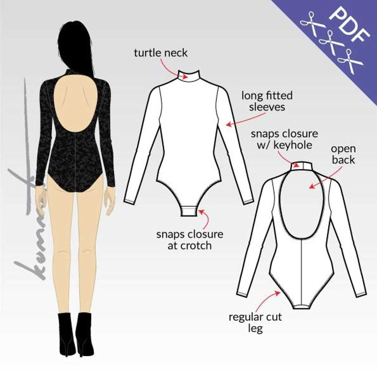 Knit bodysuit pattern