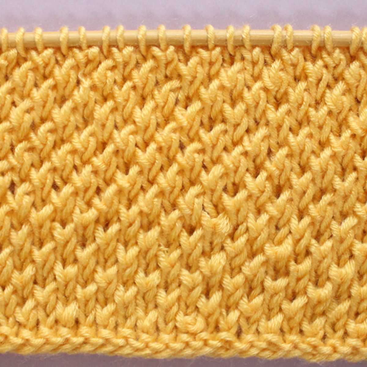 Knit brioche stitch pattern